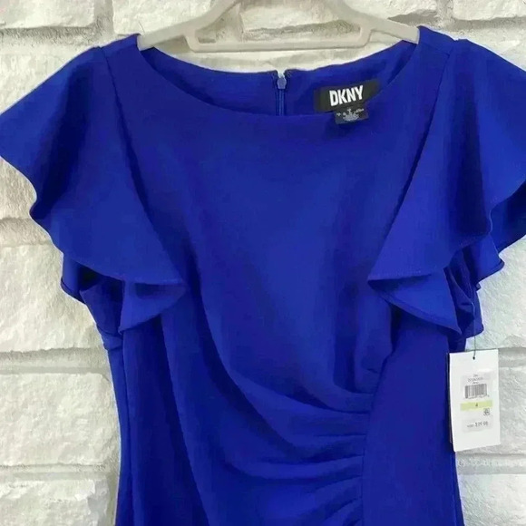 DKNY Flutter Mini Sheath Dress– Marine Blue- size 4 - NWT - Picture 5 of 5